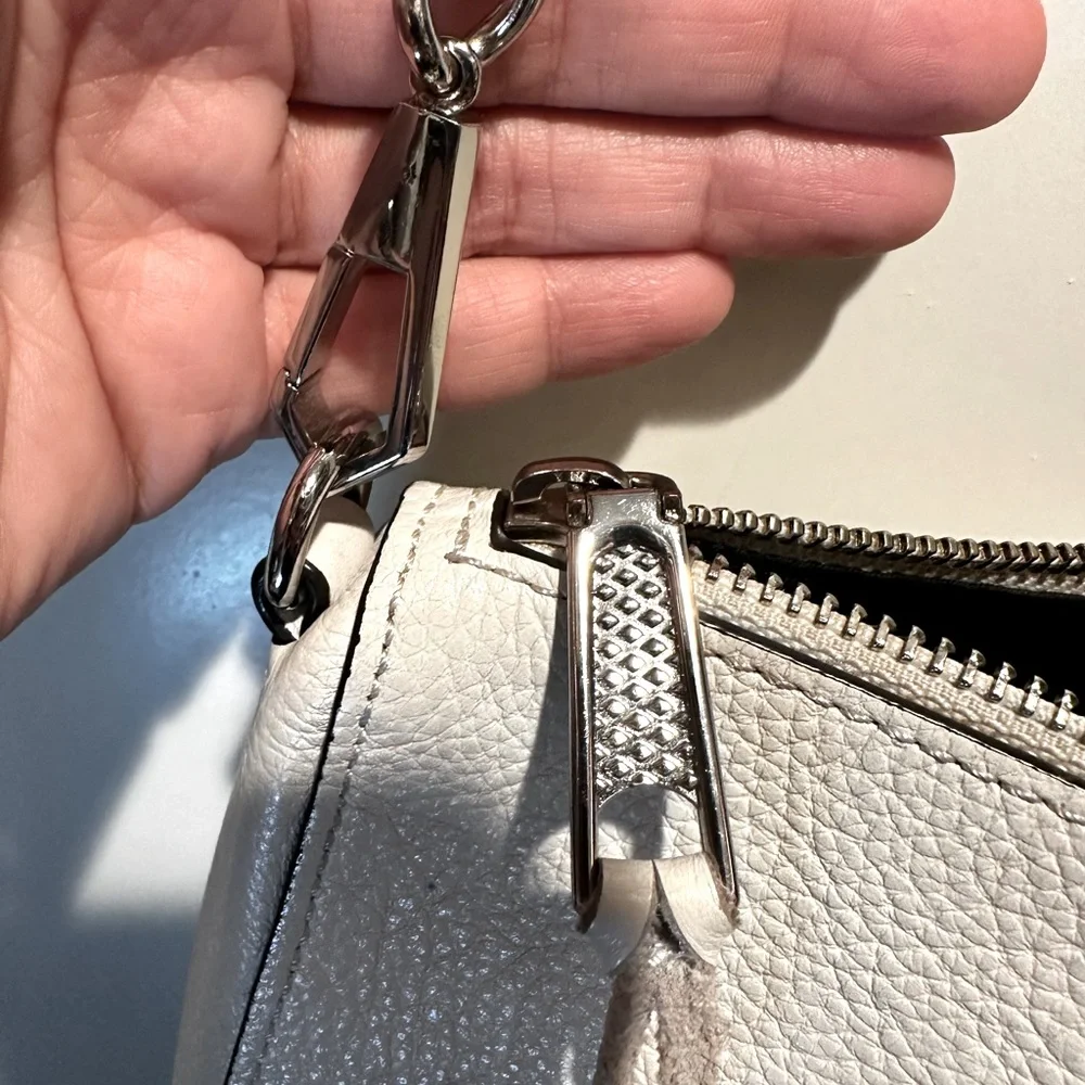 Rebecca Minkoff White Zipper Crossbody Bag